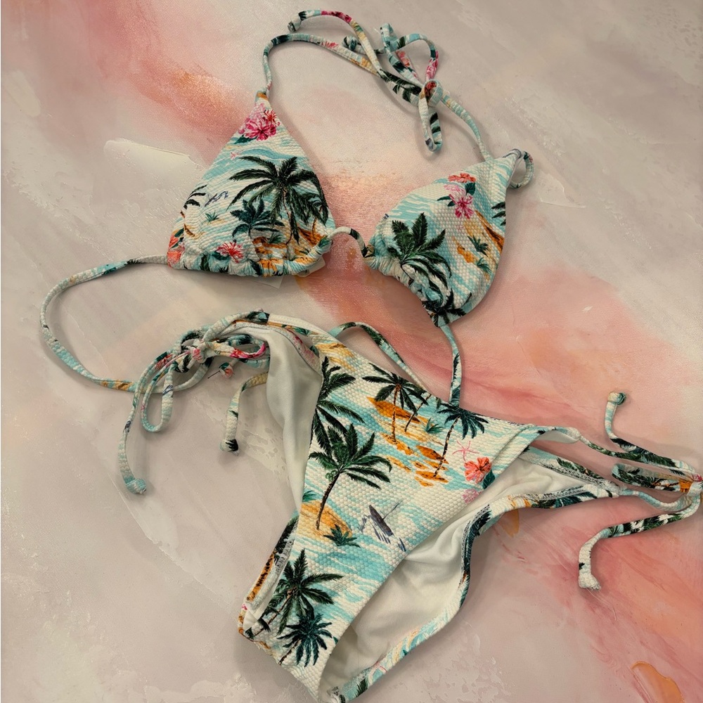 Tropical Palm Tree Bikini Set